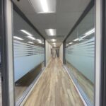 Frosted and Etched Glass Graphics Act as Privacy Film While Enhancing Decor in Orange County, CA Office Spaces!
