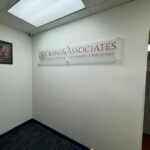 Frosted Acrylic Lobby Logo Signs for Professional Services Companies in Fullerton, CA!