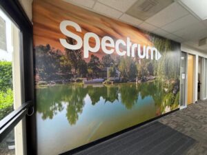 Office Lobby environmental wall graphics in Orange COunty, ca
