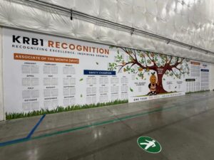 wall graphics that recognize employees in san bernardino county, ca